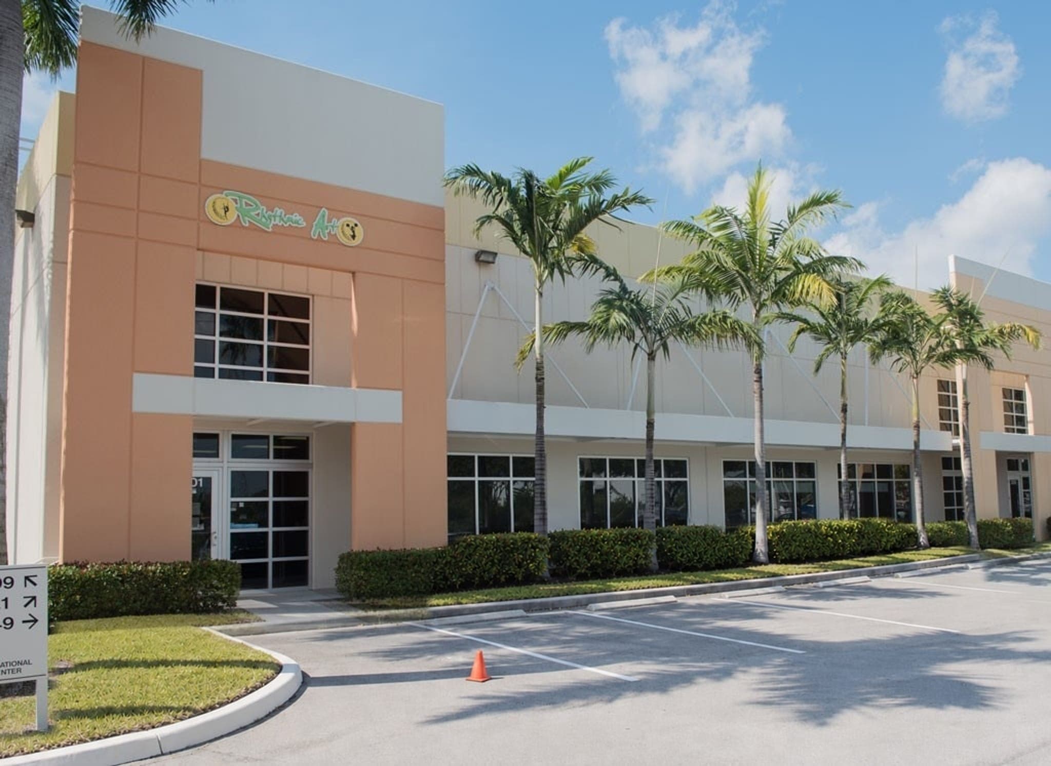 Rhythmic Art entrance at 301 Bryan Rd in Dania Beach