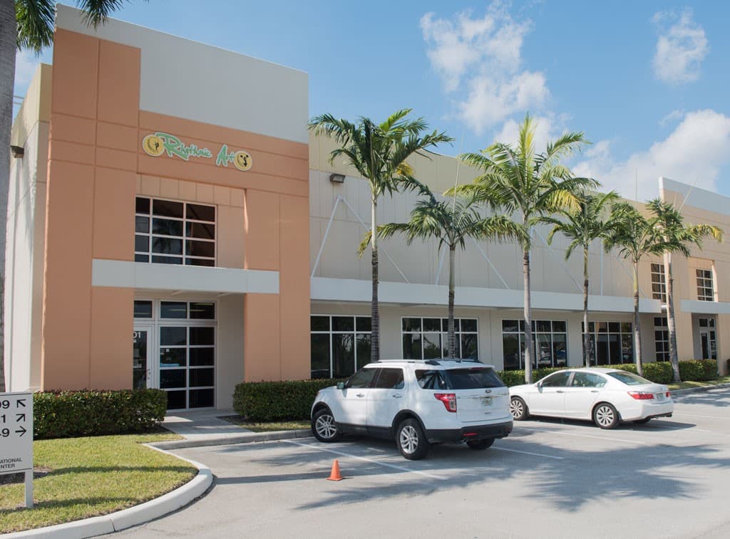 Rhythmic Art entrance at 301 Bryan Road in Dania Beach