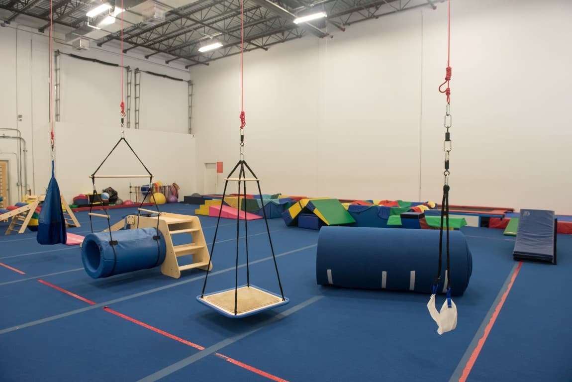 The toddler gymnastics training area at Rhythmic Art